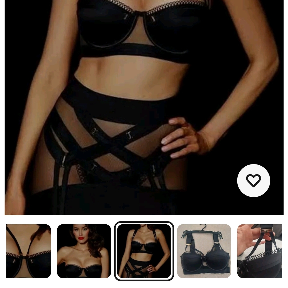 Black Intimate Lingerie 2 Piece - image 4